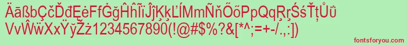 LinguineLinguist Font – Red Fonts on Green Background