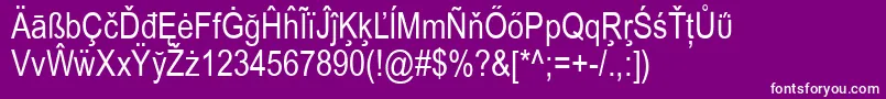 LinguineLinguist Font – White Fonts on Purple Background