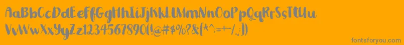 Romkugledemo Font – Gray Fonts on Orange Background