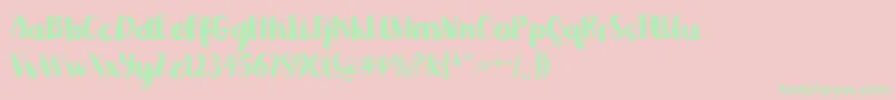 Romkugledemo Font – Green Fonts on Pink Background
