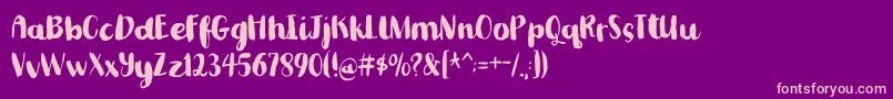 Romkugledemo Font – Pink Fonts on Purple Background