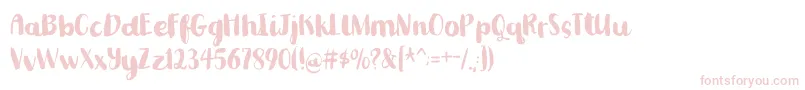 Шрифт Romkugledemo – розовые шрифты на белом фоне