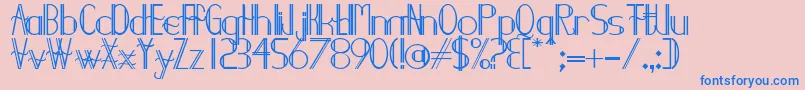 Demodee Font – Blue Fonts on Pink Background