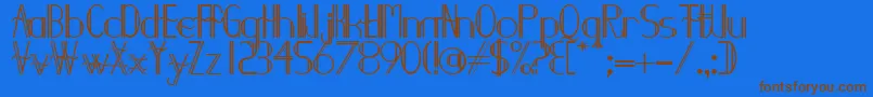 Demodee-fontti – ruskeat fontit sinisellä taustalla