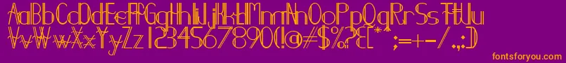 Demodee Font – Orange Fonts on Purple Background