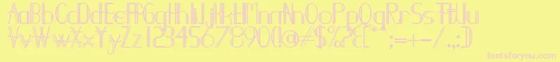 Demodee Font – Pink Fonts on Yellow Background