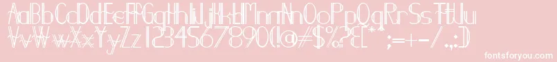 フォントDemodee – ピンクの背景に白い文字