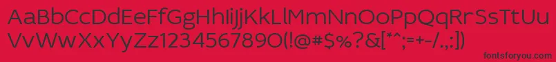 IdealistSansLight Font – Black Fonts on Red Background