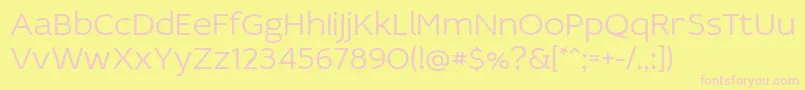 IdealistSansLight Font – Pink Fonts on Yellow Background