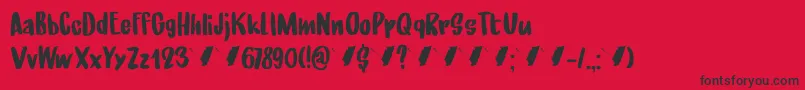 UnderMyUmbrellaDemo Font – Black Fonts on Red Background