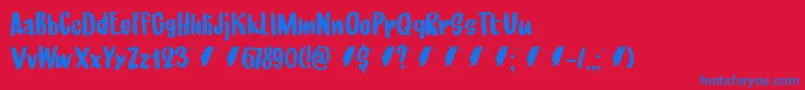 UnderMyUmbrellaDemo Font – Blue Fonts on Red Background