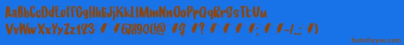 UnderMyUmbrellaDemo Font – Brown Fonts on Blue Background