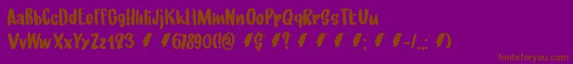 UnderMyUmbrellaDemo Font – Brown Fonts on Purple Background