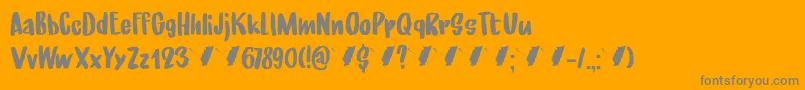 UnderMyUmbrellaDemo Font – Gray Fonts on Orange Background