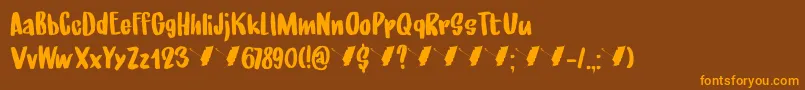 UnderMyUmbrellaDemo Font – Orange Fonts on Brown Background