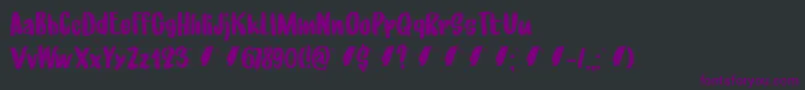 フォントUnderMyUmbrellaDemo – 黒い背景に紫のフォント