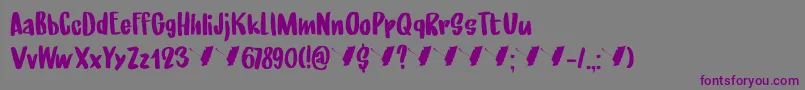 UnderMyUmbrellaDemo Font – Purple Fonts on Gray Background