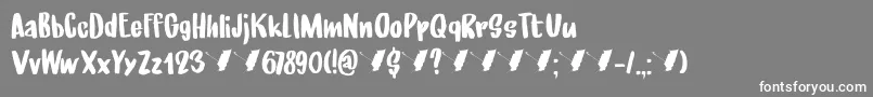 UnderMyUmbrellaDemo Font – White Fonts on Gray Background