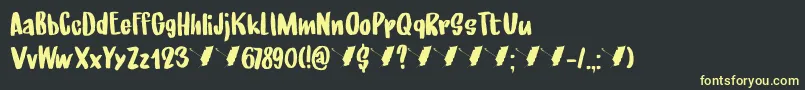 UnderMyUmbrellaDemo Font – Yellow Fonts on Black Background