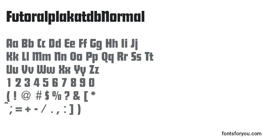 Police FutoralplakatdbNormal - Alphabet, Chiffres, Caractères Spéciaux
