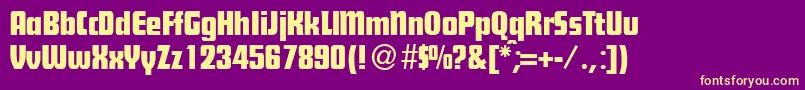 More about FutoralplakatdbNormal Font FutoralplakatdbNormal Font – Yellow Fonts on Purple Background