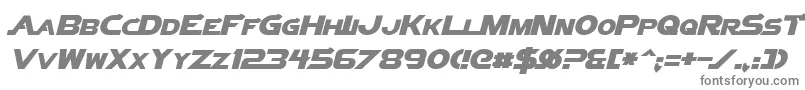 VectorSigmaItalic-fontti – harmaat kirjasimet valkoisella taustalla