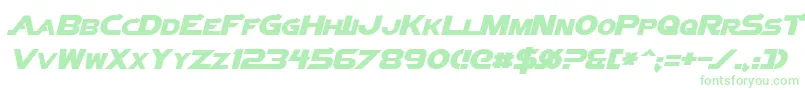 VectorSigmaItalic Font – Green Fonts on White Background