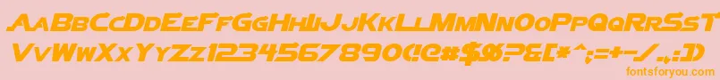 VectorSigmaItalic Font – Orange Fonts on Pink Background