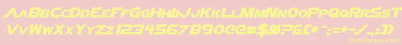 VectorSigmaItalic-Schriftart – Gelbe Schriften auf rosa Hintergrund