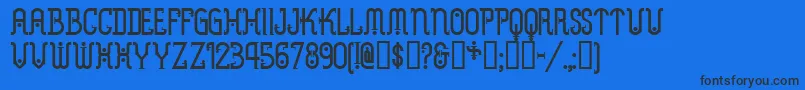 Metropolisnf Font – Black Fonts on Blue Background