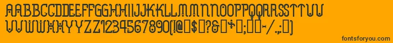 Metropolisnf Font – Black Fonts on Orange Background