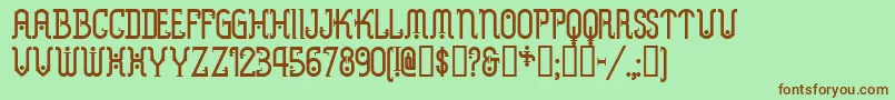 Metropolisnf Font – Brown Fonts on Green Background