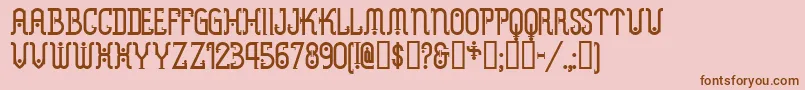 Metropolisnf Font – Brown Fonts on Pink Background