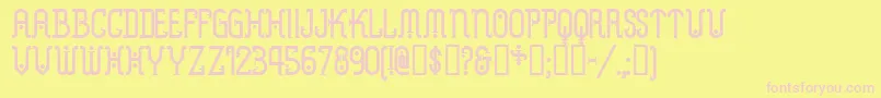 Metropolisnf Font – Pink Fonts on Yellow Background