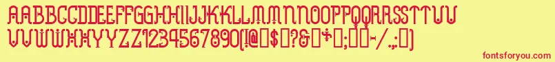 Metropolisnf Font – Red Fonts on Yellow Background