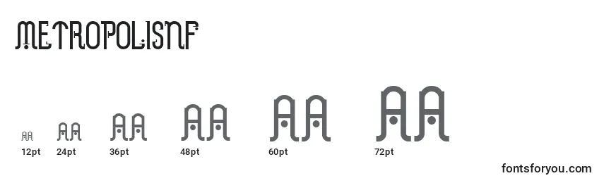 Размеры шрифта Metropolisnf (107025)