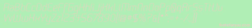 Moon00i Font – Pink Fonts on Green Background