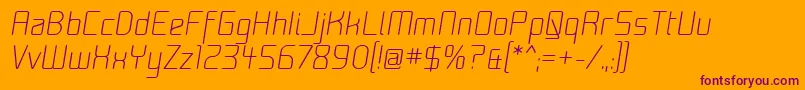 Шрифт Moon00i – фиолетовые шрифты на оранжевом фоне