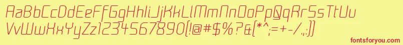 Moon00i Font – Red Fonts on Yellow Background