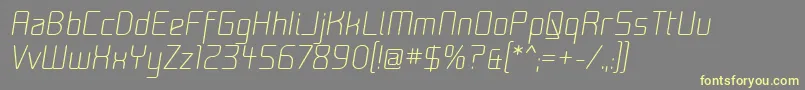 Moon00i Font – Yellow Fonts on Gray Background