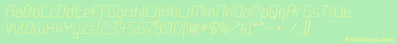 Moon00i Font – Yellow Fonts on Green Background