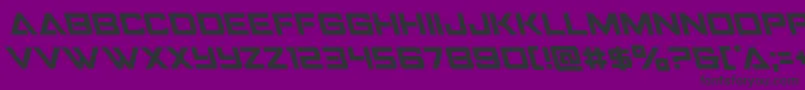Strikefighterleft-Schriftart – Schwarze Schriften auf violettem Hintergrund