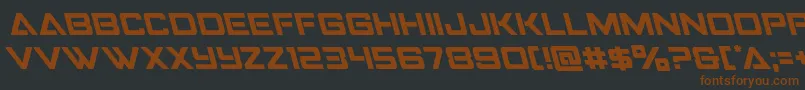 Шрифт Strikefighterleft – коричневые шрифты на чёрном фоне
