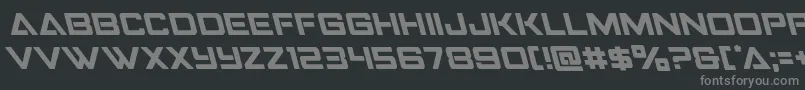 Шрифт Strikefighterleft – серые шрифты на чёрном фоне