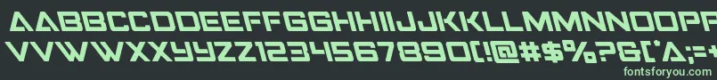 Шрифт Strikefighterleft – зелёные шрифты на чёрном фоне