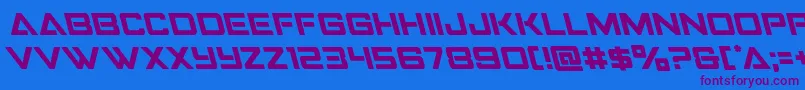 Шрифт Strikefighterleft – фиолетовые шрифты на синем фоне