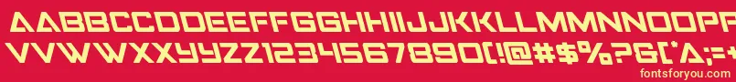 Strikefighterleft Font – Yellow Fonts on Red Background
