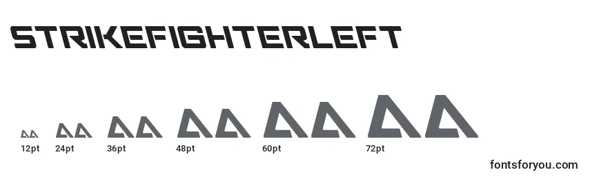 Размеры шрифта Strikefighterleft