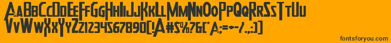 Heroesassembleexpand Font – Black Fonts on Orange Background