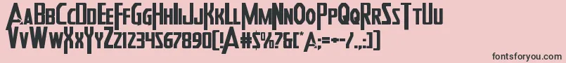 Heroesassembleexpand Font – Black Fonts on Pink Background